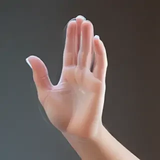 transparent prayer hand