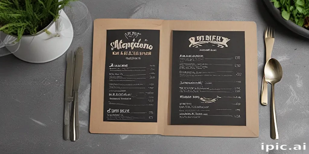 restaurant menu mockup