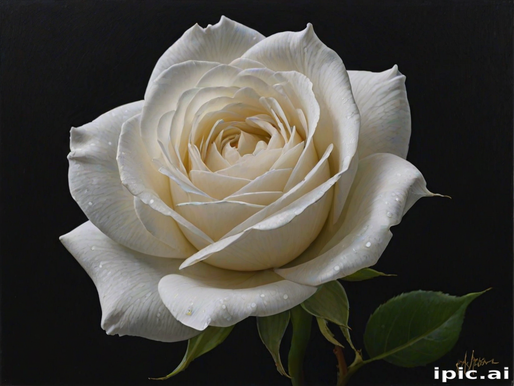 white rose on black