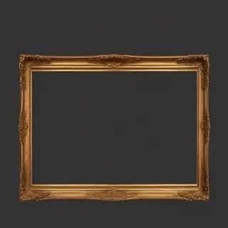 rectangle gold frame png