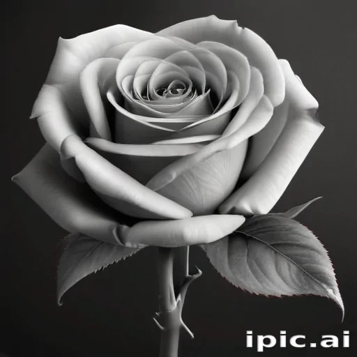 black and white rose clip art