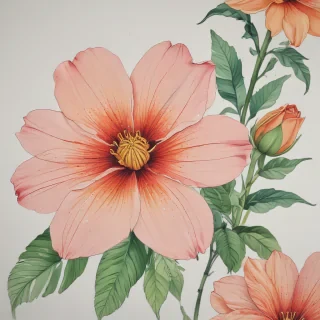 flower color drawings