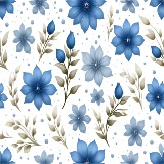 blue flowers transparent