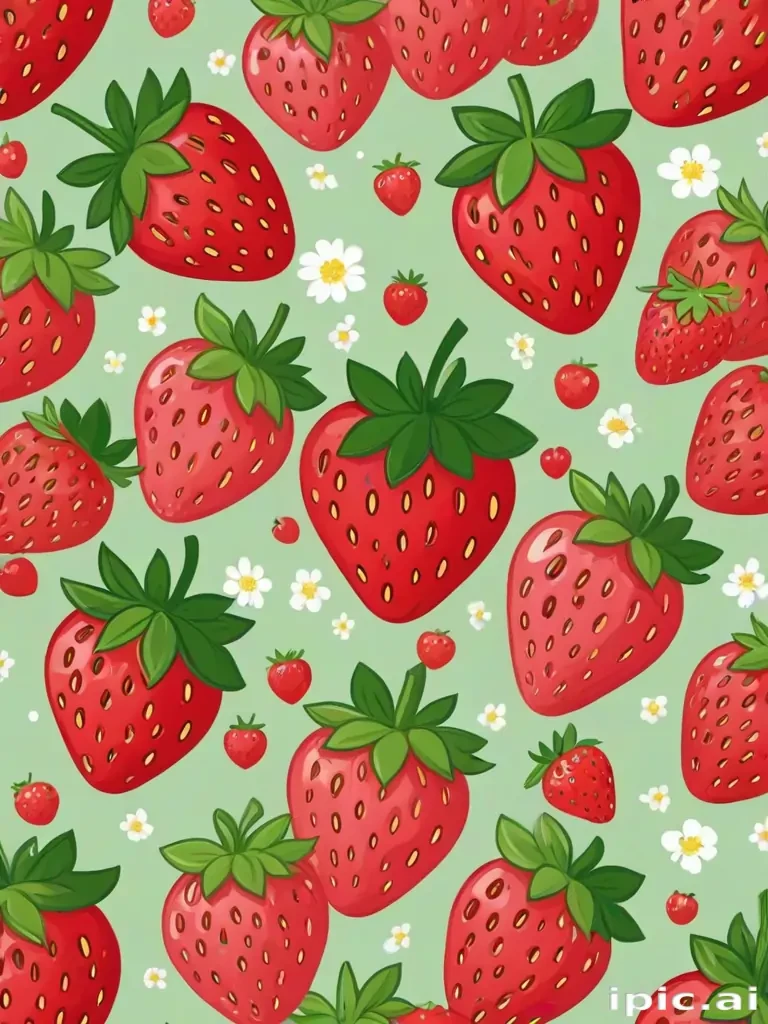cute strawberry background