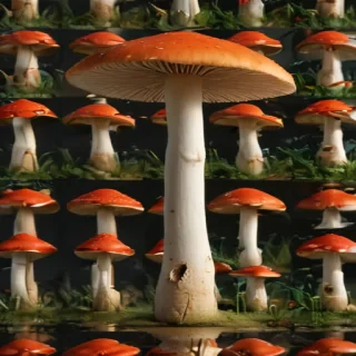 thin stemmed mushroom