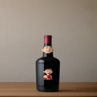 cartoon wine bottle