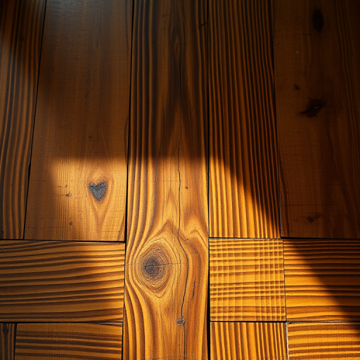 Create a realistic wooden table with rich textures and reflections, captured in a high-resolution, 50mm lens, f/2.8 aperture, ISO 100, natural lighting, and a slight overhead angle for depth.