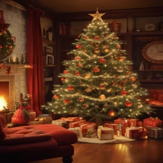 retro christmas image
