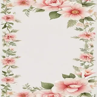 flower border transparent
