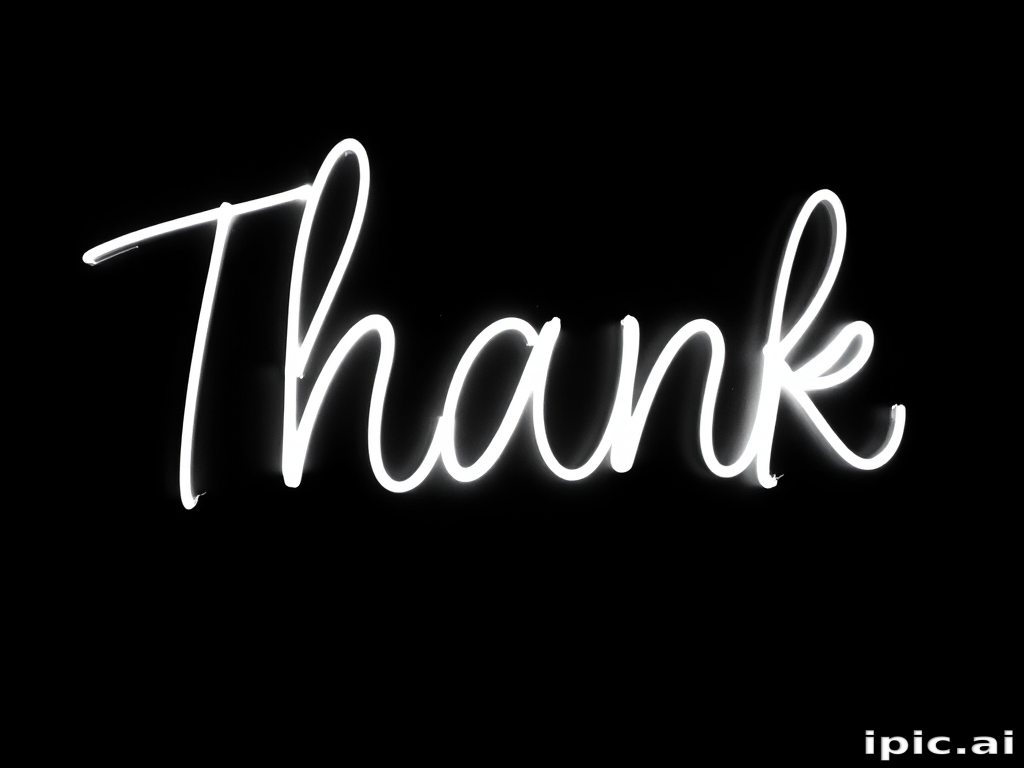 thank you in black and white