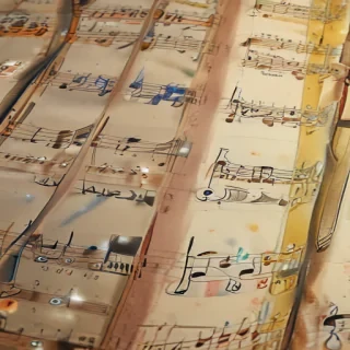 transparent music notes