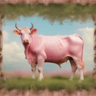 pink cow wallpaper
