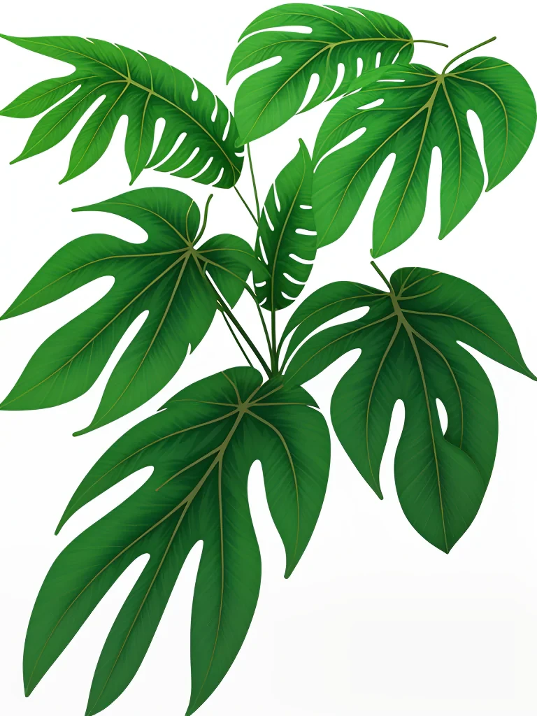 transparent tropical leaves png