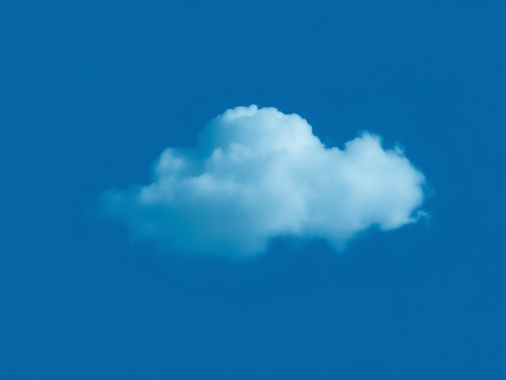 Create a soft, stylized blue cloud with varying circular shapes on its surface, captured with a DSLR camera at f/4, ISO 100, and a 50mm lens, with a shallow depth of field for a dreamy effect.