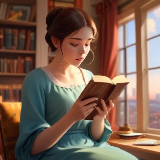cartoon of reading