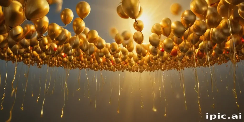 golden balloons