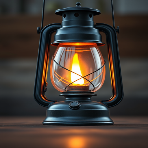 Create a realistic render of a vintage lantern with a glowing flame, captured from a slightly elevated angle, using a DSLR camera, aperture f/2.8, shutter speed 1/60 sec, ISO 200, natural light for enhanced clarity and detail.