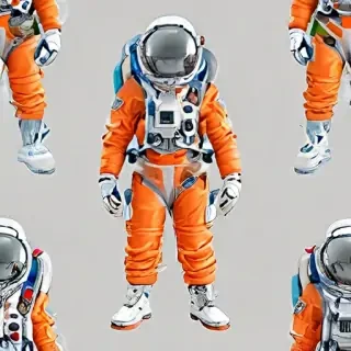 cartoon transparent astronaut suit
