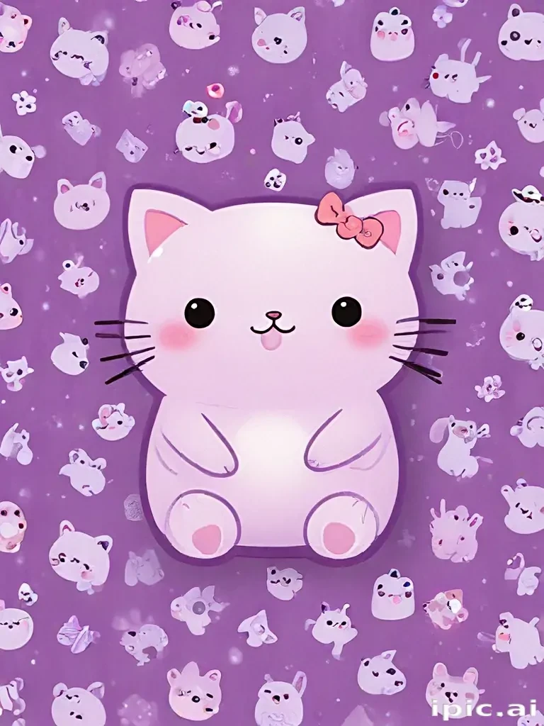 kawaii cute purple wallpaper