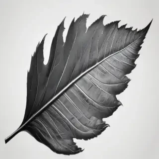 black and white clipart leaf