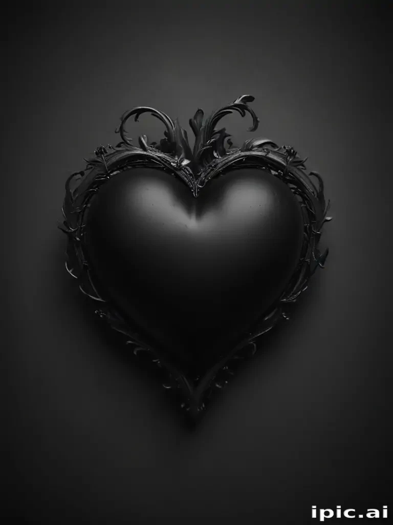 aesthetic black heart wallpaper