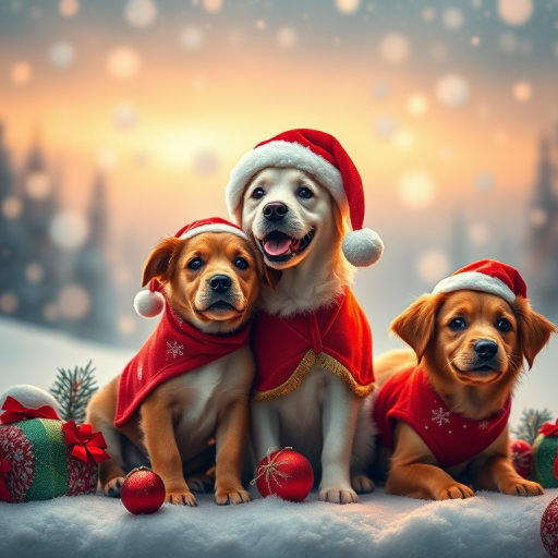 christmas dogs wallpaper