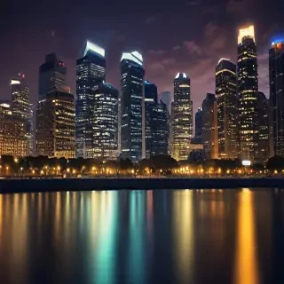 city lights background