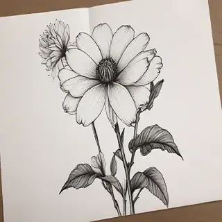 flower aesthetic drawings