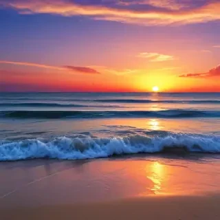 beach background sunset