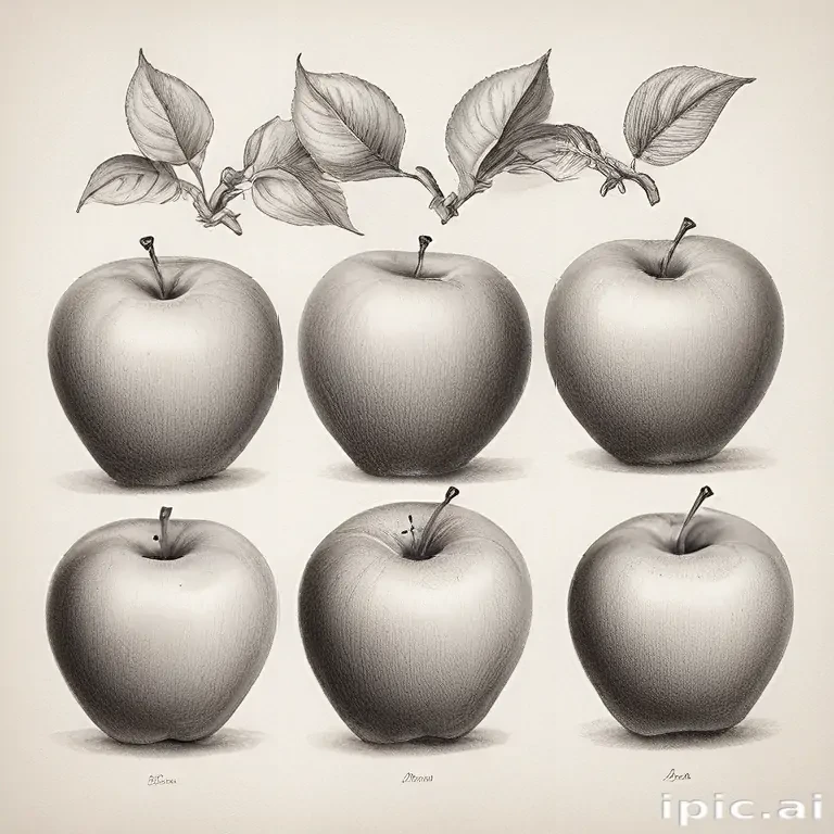 drawings of apples