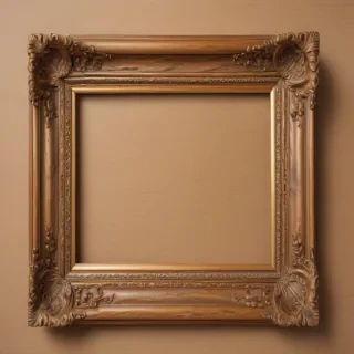 wooden picture frame png