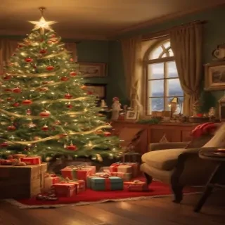 retro christmas image