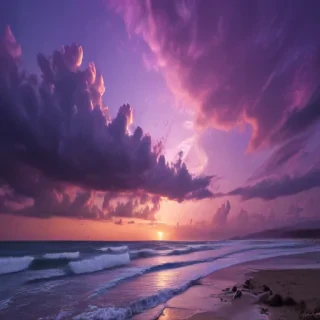 purple sky wallpaper