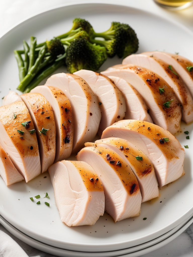 baked chicken breast thin sliced