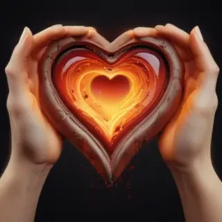 hand heart clipart