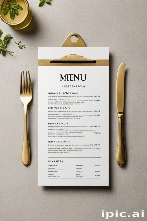 menu mock up