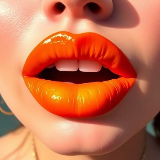 Ombre orange to yellow lips called "Citrus Sunrise" blend warm, vibrant hues for a fresh and energetic look, perfect for summer festivals and tropical vacations