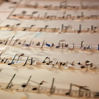 transparent music notes