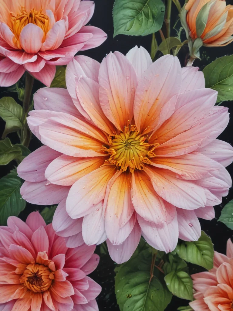 flower drawings with color