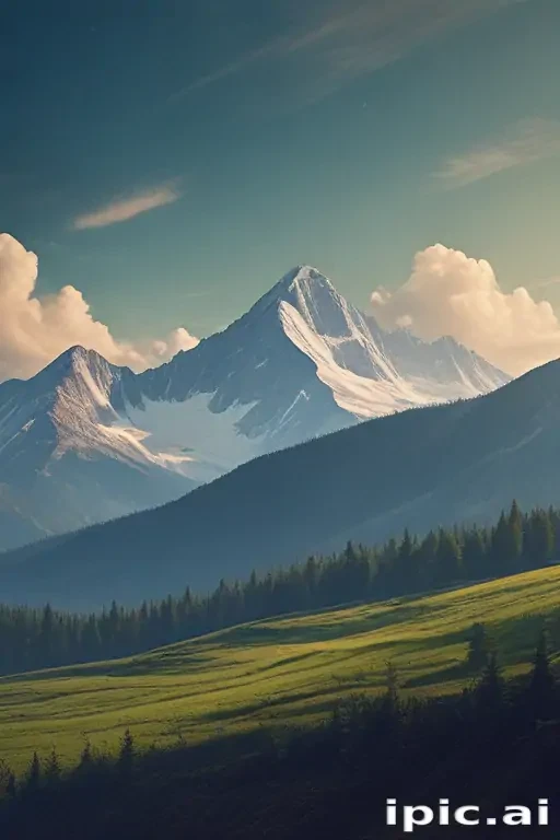mountainous background