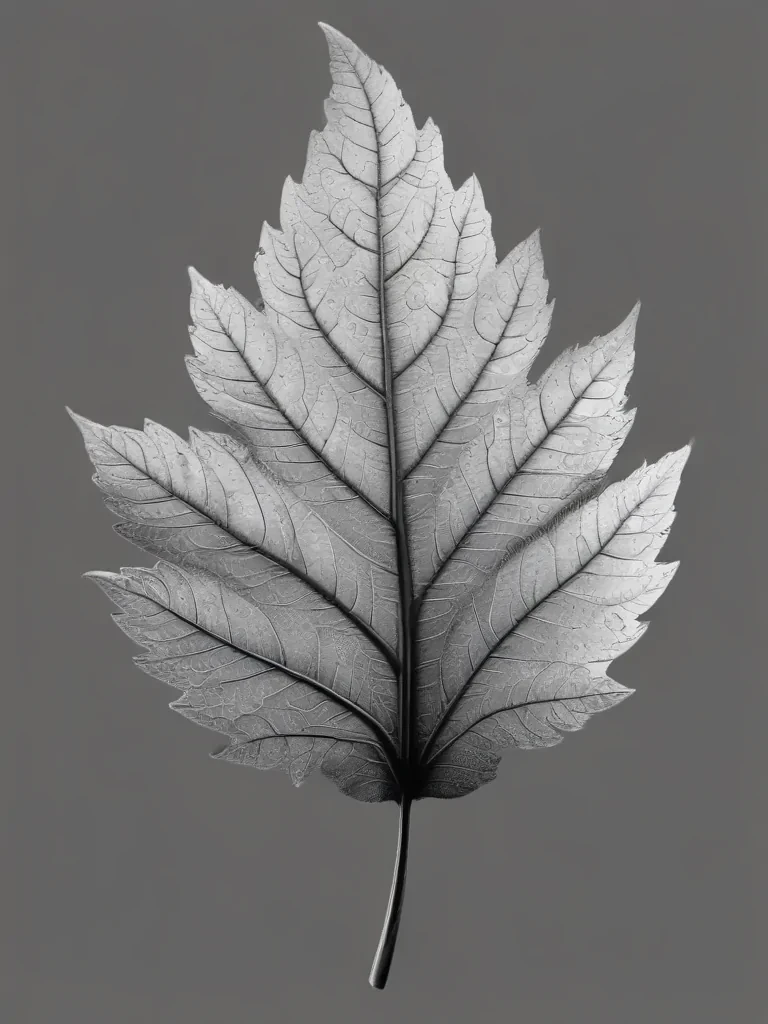 clipart of leaf black and white