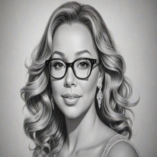 Radiant Mariah Carey, pencil sketch, portrait of Alluring woman 1953s in glasses, hair style beatnik, outline, clear lines, fine lines, 8k