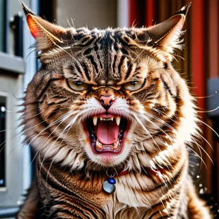 angry cat