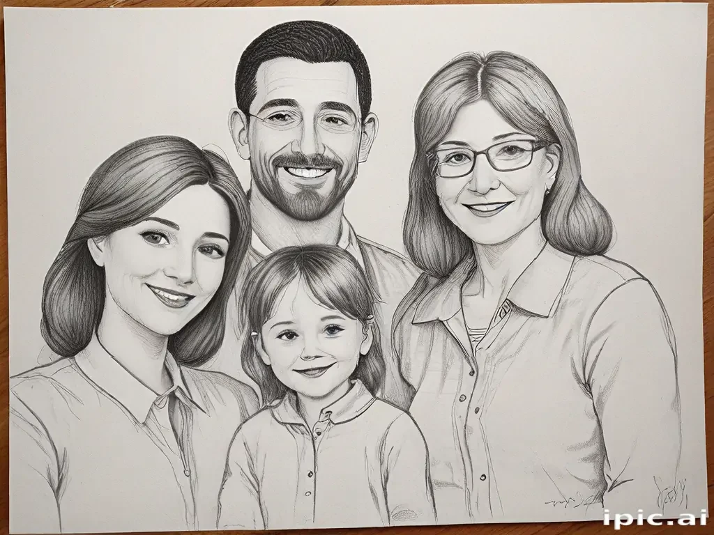 drawings of family