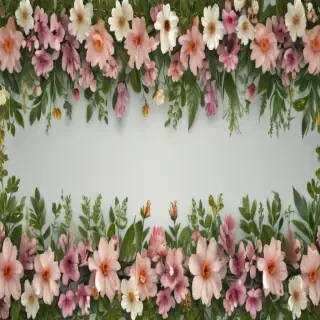 flower border transparent