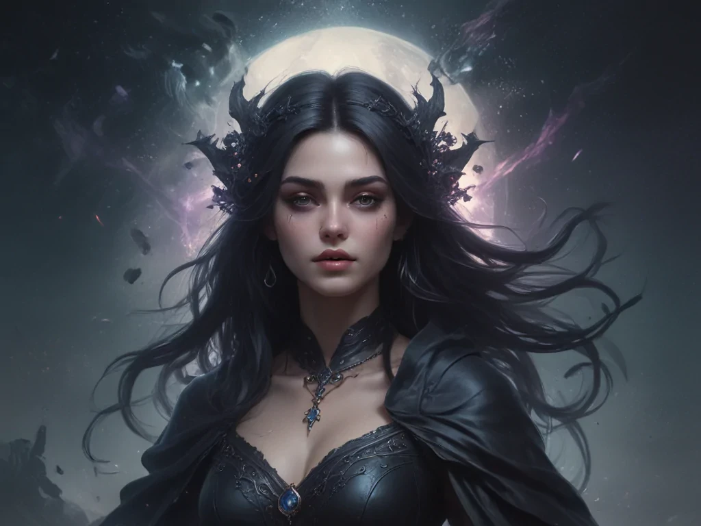 beautiful dark witch fantasy art