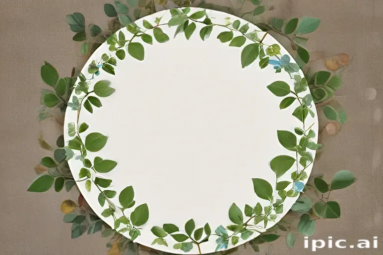 circle with leaves