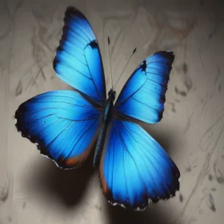 aesthetic blue butterfly
