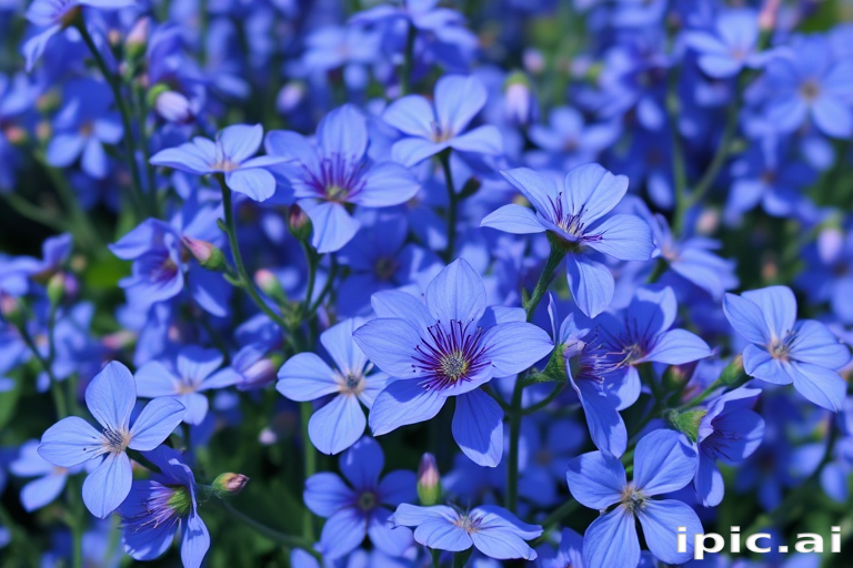blue flowers background