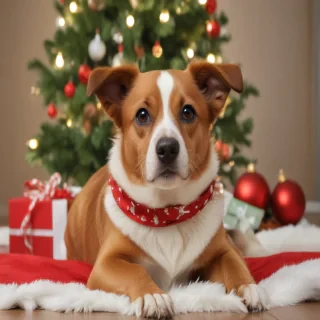 wallpaper christmas dog